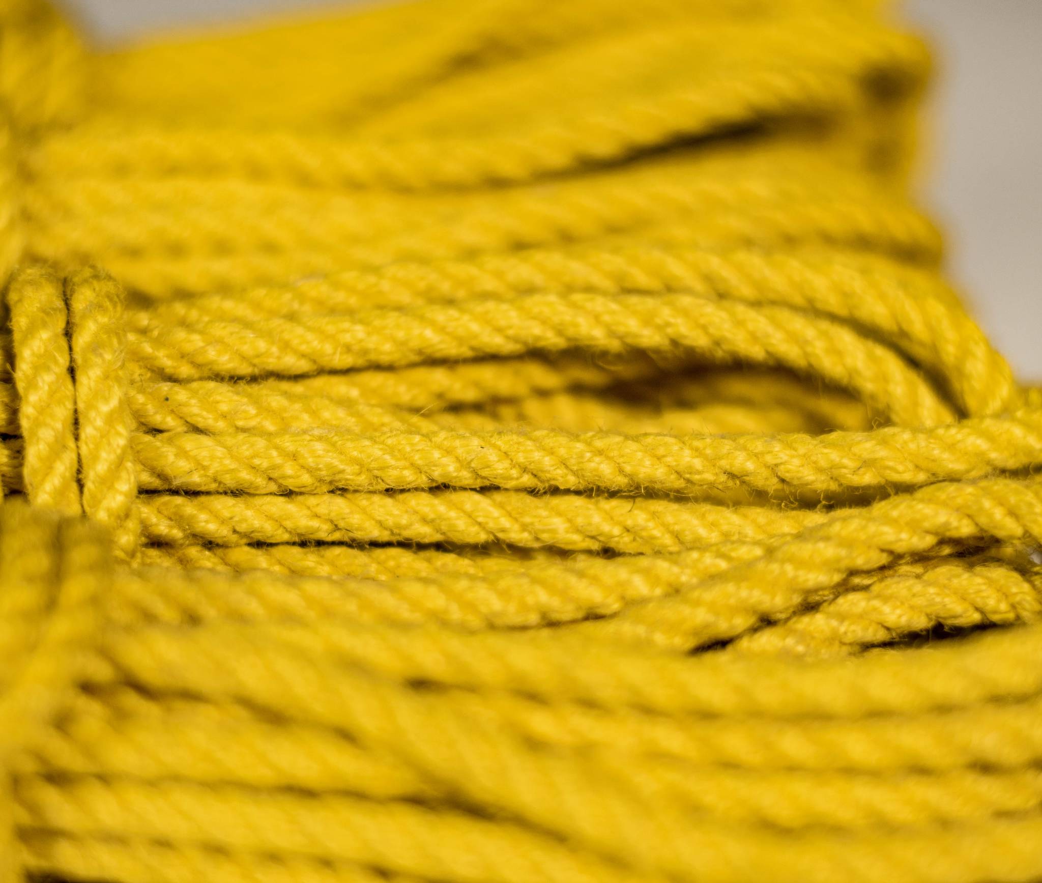 Yellow jute rope · 5mm double-ply (treated)